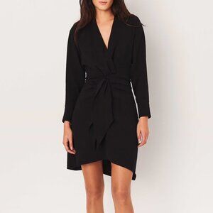 Ba&sh Kiari Draped Wrap Mini Dress V-neck Cocktail Semi Formal Dress Size XS